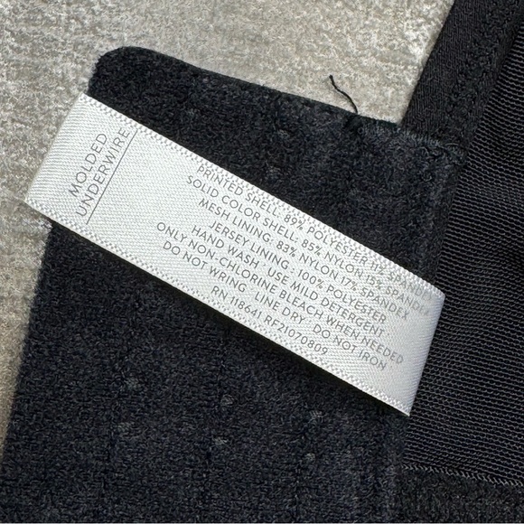 Livi Active Black and Pink Sports Bra with Asymmetrical Design - Picture 11 of 12